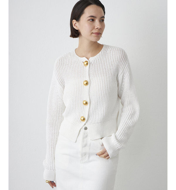  「【Drawing Numbers】ビッグ釦クルーネックカーディガン」|ニット・セーター|