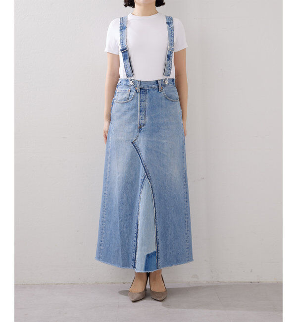  「【Jeanie Blue】SUSPENDERスカート」|ワンピース|