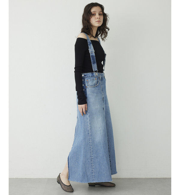  「【Jeanie Blue】SUSPENDERスカート」|ワンピース|