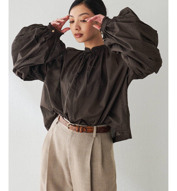  「ローンギャザーブラウス」|シャツ・ブラウス|