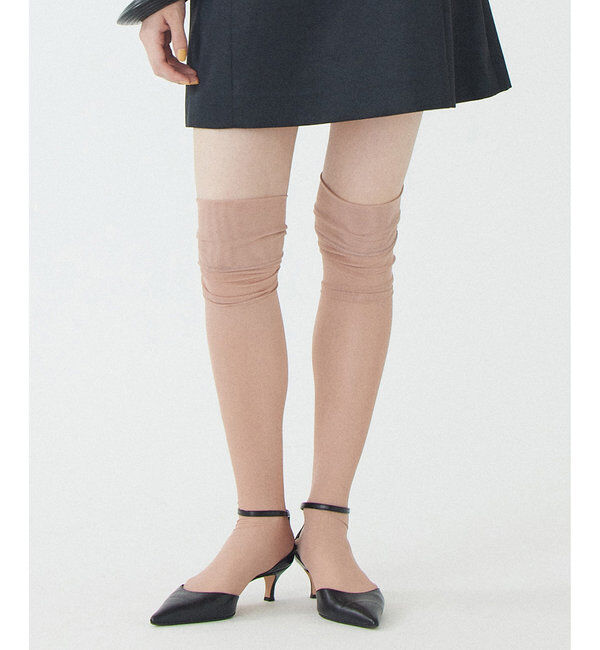  「【OVER NEATH】Net Thigh-High074」|タイツ・ストッキング|ベージュ