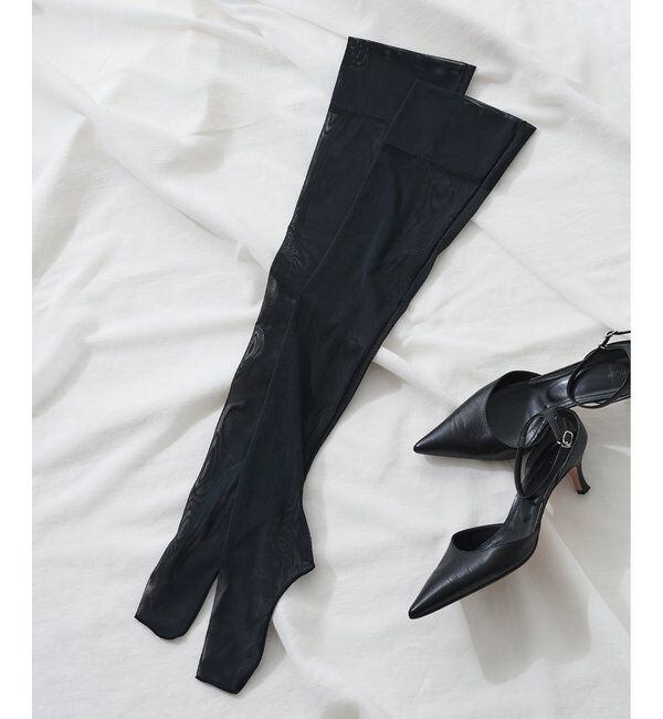  「【OVER NEATH】Net Thigh-High074」|タイツ・ストッキング|ブラック