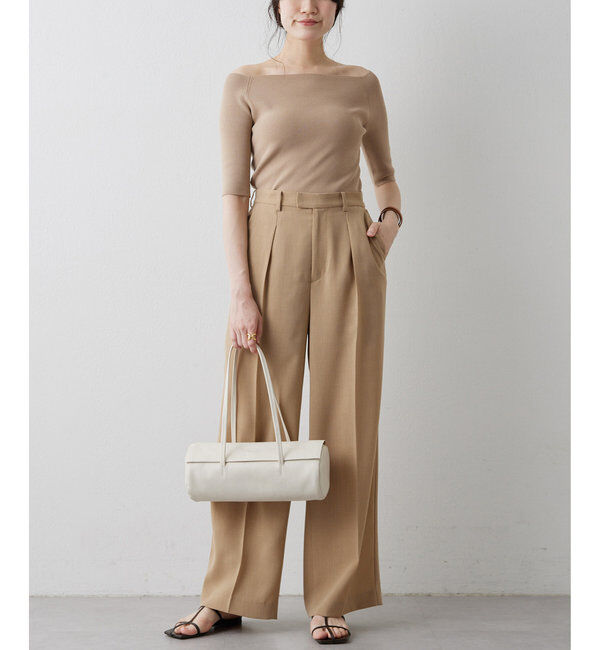 THE PAUSE「【THE PAUSE】オフショルハーフスリーブプルオーバー」|ニット・セーター|