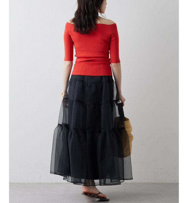 THE PAUSE「【THE PAUSE】オフショルハーフスリーブプルオーバー」|ニット・セーター|