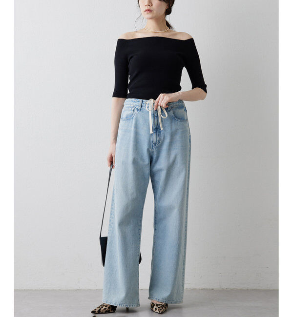 THE PAUSE「【THE PAUSE】オフショルハーフスリーブプルオーバー」|ニット・セーター|