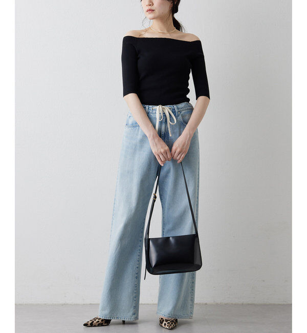 THE PAUSE「【THE PAUSE】オフショルハーフスリーブプルオーバー」|ニット・セーター|