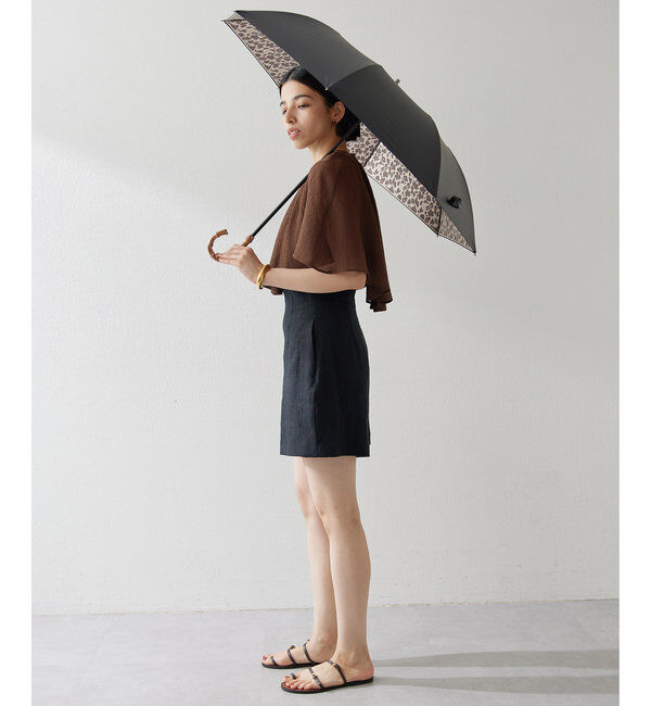  「【晴雨兼用】レオパード楽折り傘」|その他|