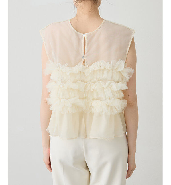  「【THE PAUSE】チュールフリルブラウス」|シャツ・ブラウス|