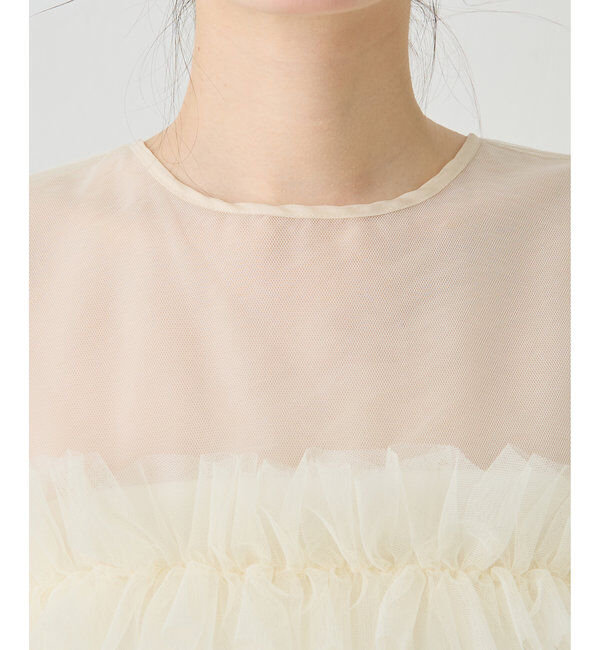  「【THE PAUSE】チュールフリルブラウス」|シャツ・ブラウス|