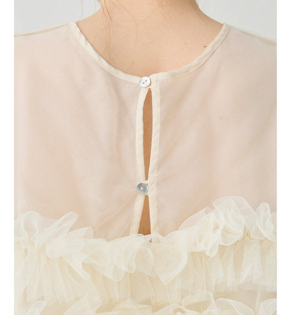  「【THE PAUSE】チュールフリルブラウス」|シャツ・ブラウス|