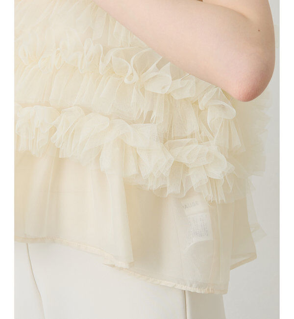  「【THE PAUSE】チュールフリルブラウス」|シャツ・ブラウス|