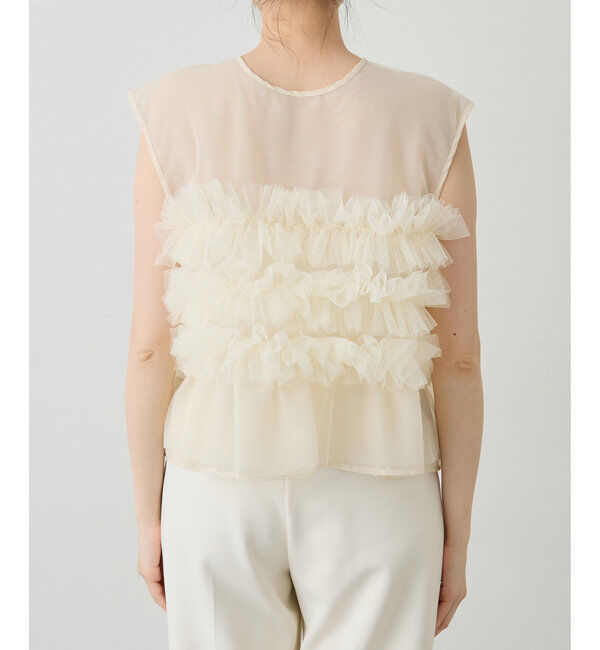  「【THE PAUSE】チュールフリルブラウス」|シャツ・ブラウス|