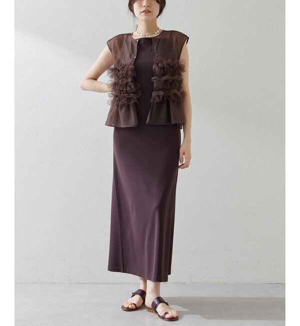  「【THE PAUSE】チュールフリルブラウス」|シャツ・ブラウス|