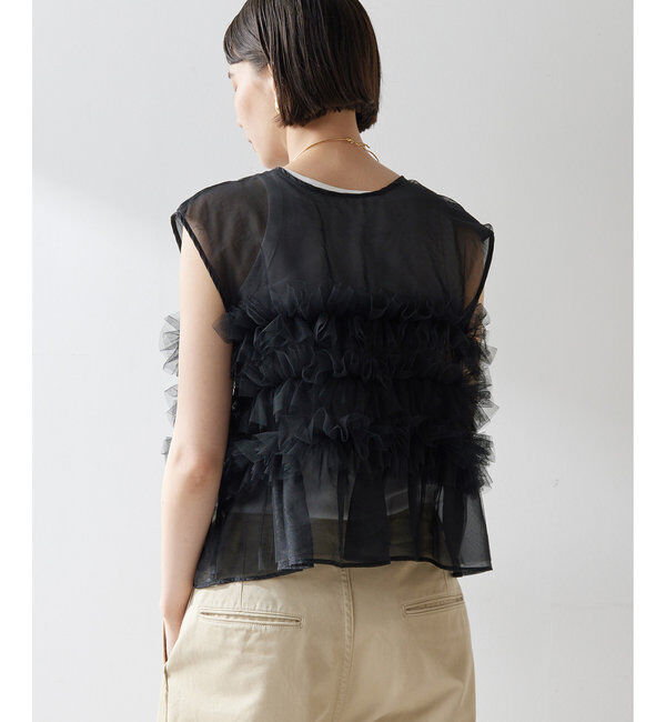  「【THE PAUSE】チュールフリルブラウス」|シャツ・ブラウス|