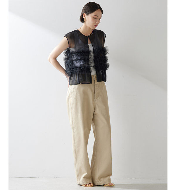  「【THE PAUSE】チュールフリルブラウス」|シャツ・ブラウス|