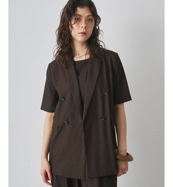  「オックスダブルハーフスリーブジャケット」|テーラードジャケット|