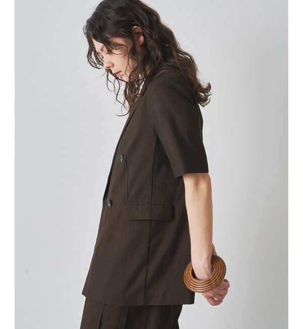  「オックスダブルハーフスリーブジャケット」|テーラードジャケット|