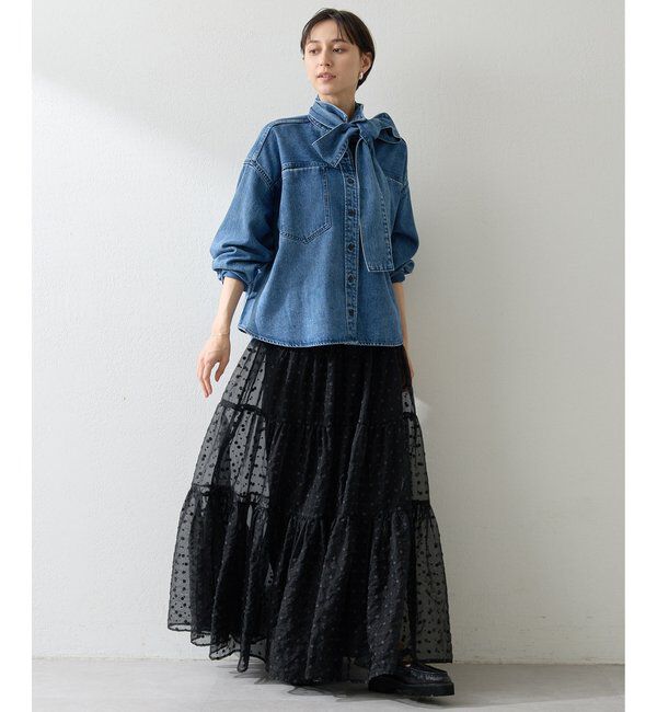  「デニムボウタイシャツ」|シャツ・ブラウス|