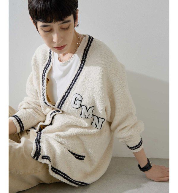 GEMINI「【GEMINI】ワッペンツキニットカーディガン」|ニット・セーター|オフホワイト