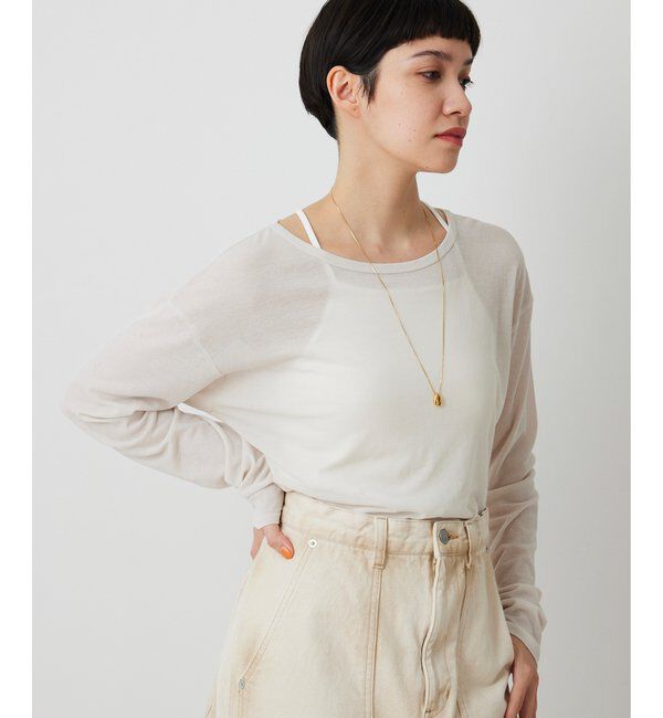  「【THE PAUSE】シアーフライスロンTEE」|Tシャツ・カットソー|