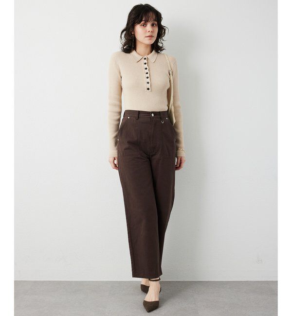  「【THE PAUSE】コットンツイルベイカーパンツ」|チノ|