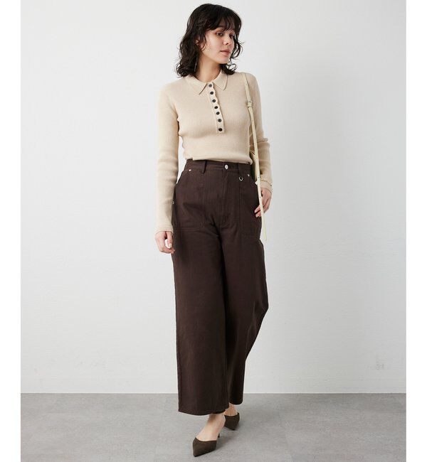  「【THE PAUSE】コットンツイルベイカーパンツ」|チノ|