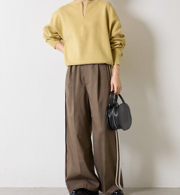  「ジップスウェットライクニット」|ニット・セーター|