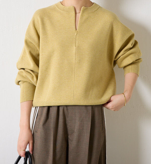  「ジップスウェットライクニット」|ニット・セーター|
