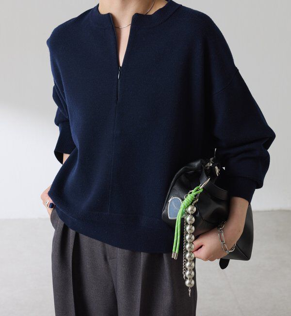  「ジップスウェットライクニット」|ニット・セーター|