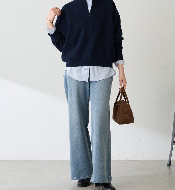  「ジップスウェットライクニット」|ニット・セーター|