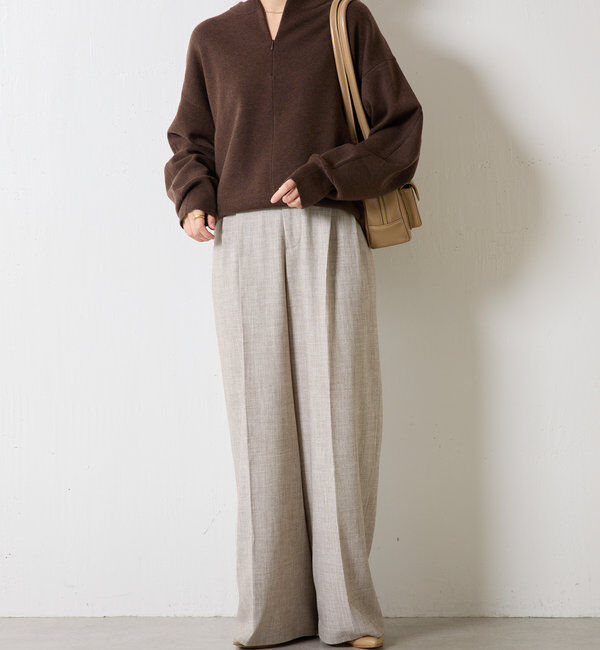  「ジップスウェットライクニット」|ニット・セーター|