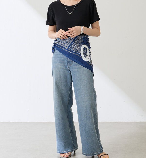  「【Q.anos】 ペイズリー柄スカーフ」|マフラー|