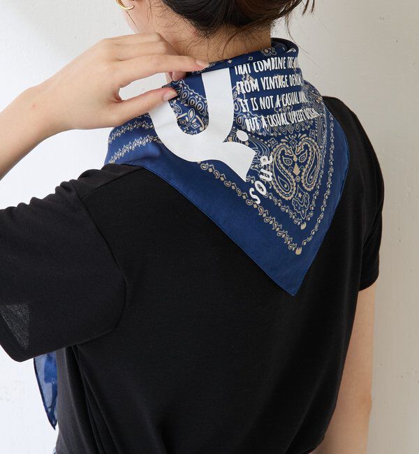  「【Q.anos】 ペイズリー柄スカーフ」|マフラー|