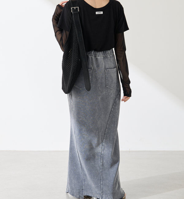  「Q.anos パッチマーメイドスカート」|スカート|