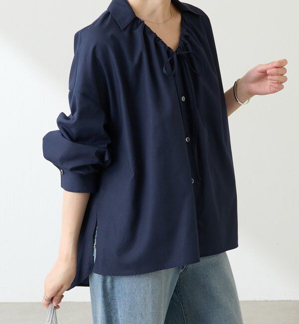  「襟ギャザーシャツ」|シャツ・ブラウス|