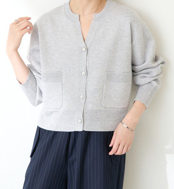  「スキッパースウェットライクカーディガン」|ニット・セーター|