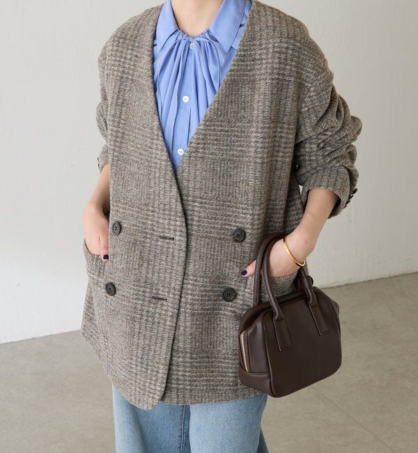  「イタリアンエアリージャケット」|スカート|ブラウン