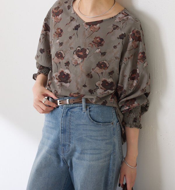  「ヴィンテージフラワー柄ブラウス」|シャツ・ブラウス|