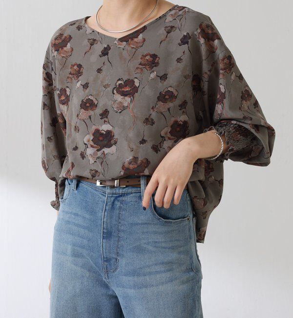  「ヴィンテージフラワー柄ブラウス」|シャツ・ブラウス|