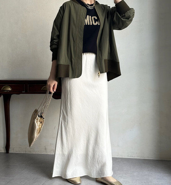  「【新色追加】【昨年1000枚売れた！】キュプラリネンマーメイドスカート」|スカート|