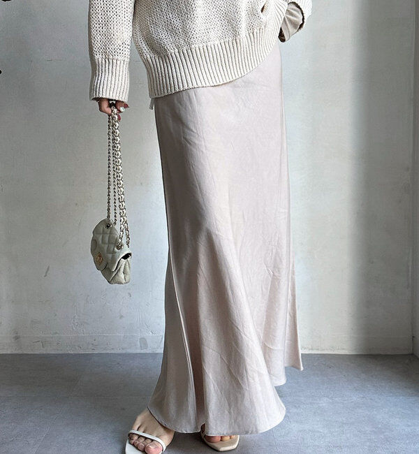  「【新色追加】【昨年1000枚売れた！】キュプラリネンマーメイドスカート」|スカート|