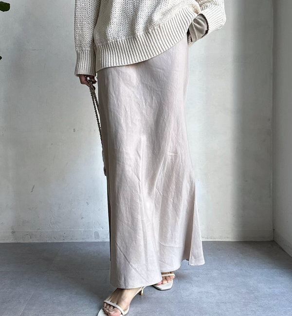  「【新色追加】【昨年1000枚売れた！】キュプラリネンマーメイドスカート」|スカート|