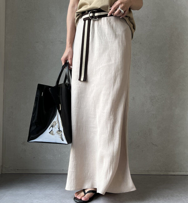  「【新色追加】【昨年1000枚売れた！】キュプラリネンマーメイドスカート」|スカート|