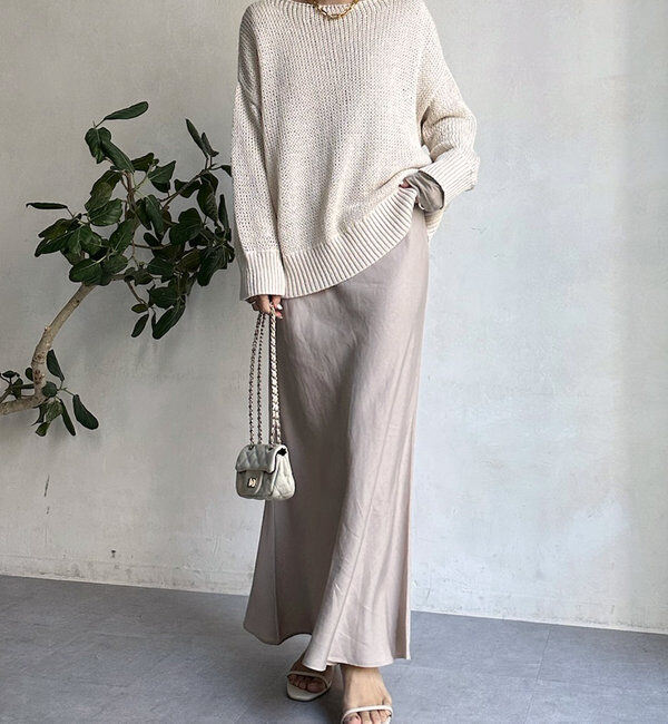  「【新色追加】【昨年1000枚売れた！】キュプラリネンマーメイドスカート」|スカート|