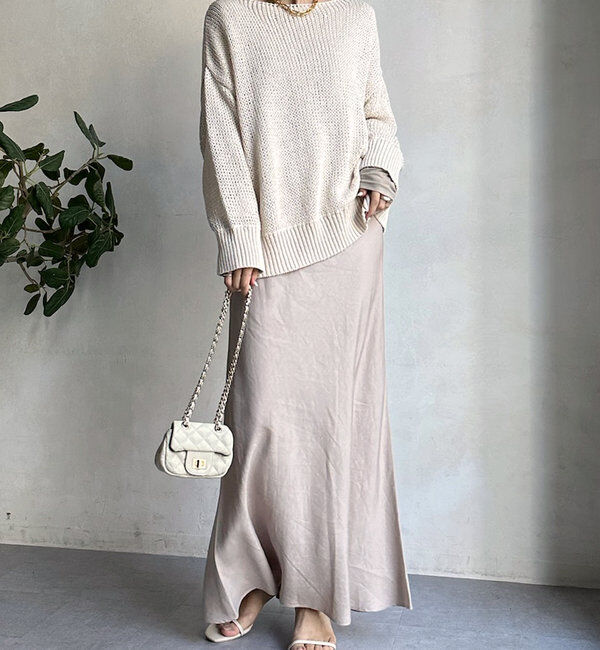  「【新色追加】【昨年1000枚売れた！】キュプラリネンマーメイドスカート」|スカート|