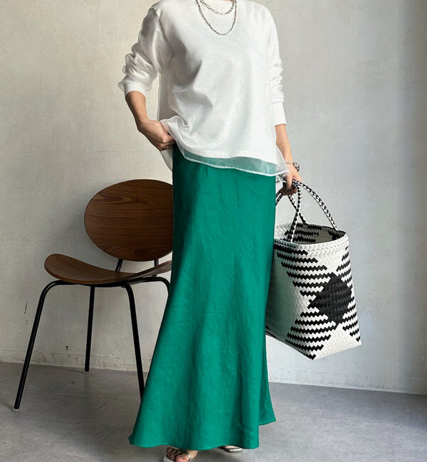  「【新色追加】【昨年1000枚売れた！】キュプラリネンマーメイドスカート」|スカート|