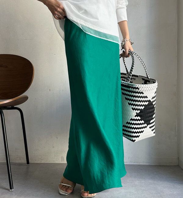  「【新色追加】【昨年1000枚売れた！】キュプラリネンマーメイドスカート」|スカート|