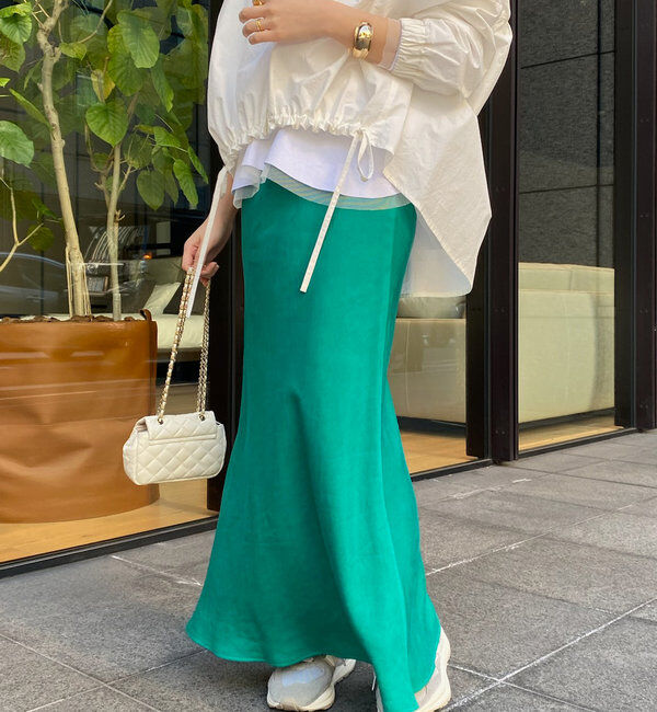  「【新色追加】【昨年1000枚売れた！】キュプラリネンマーメイドスカート」|スカート|