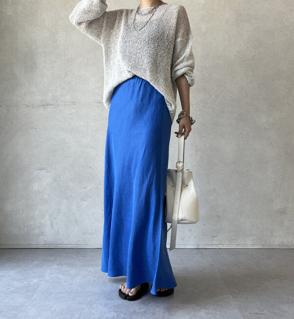  「【新色追加】【昨年1000枚売れた！】キュプラリネンマーメイドスカート」|スカート|