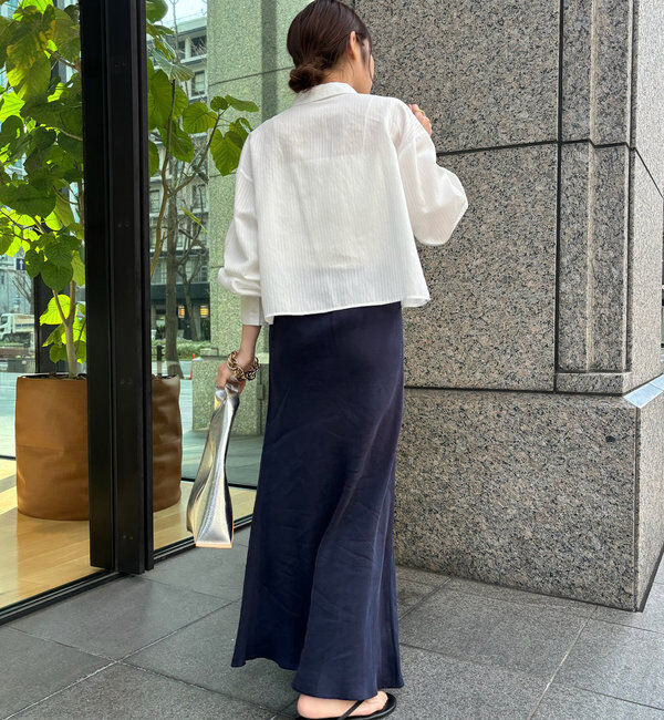  「【新色追加】【昨年1000枚売れた！】キュプラリネンマーメイドスカート」|スカート|